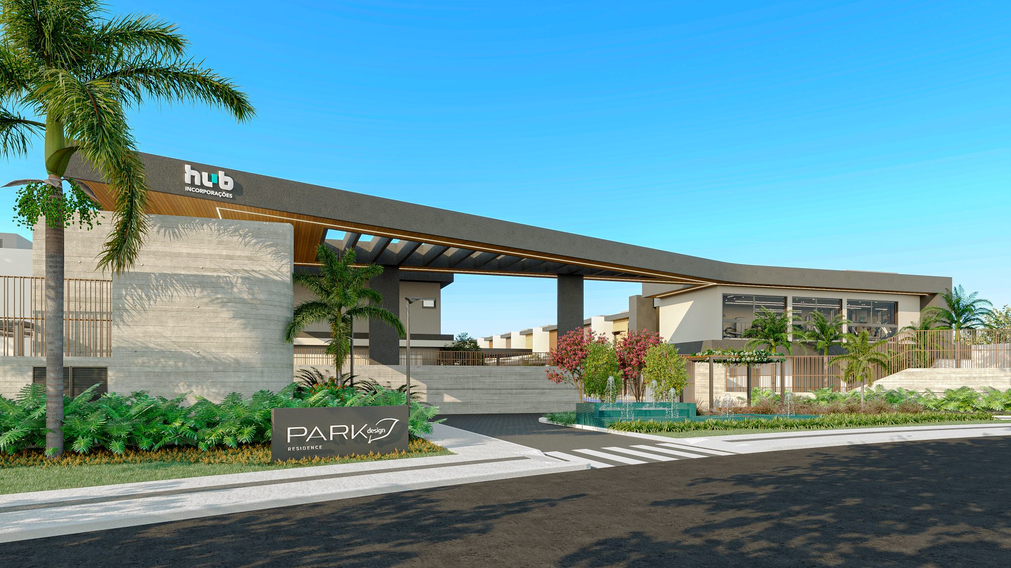 Pórtico de entrada do Park Design Residence